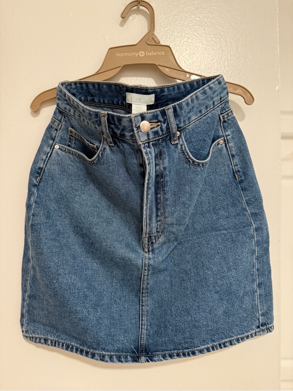 H&M - High-Rise Blue Denim Skirt - Size 6